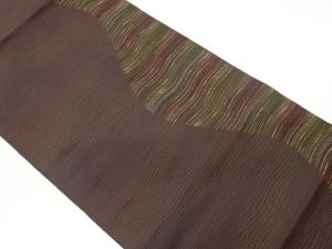 よろけ縞模様織出し名古屋帯